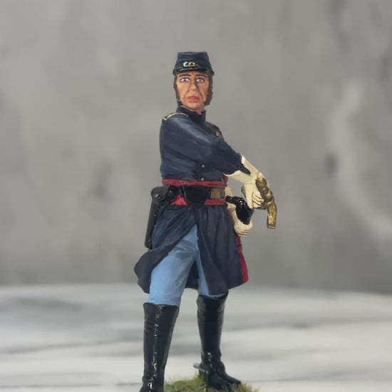 360 view of military miniature toy soldier Brigadier General Strong Vincent.