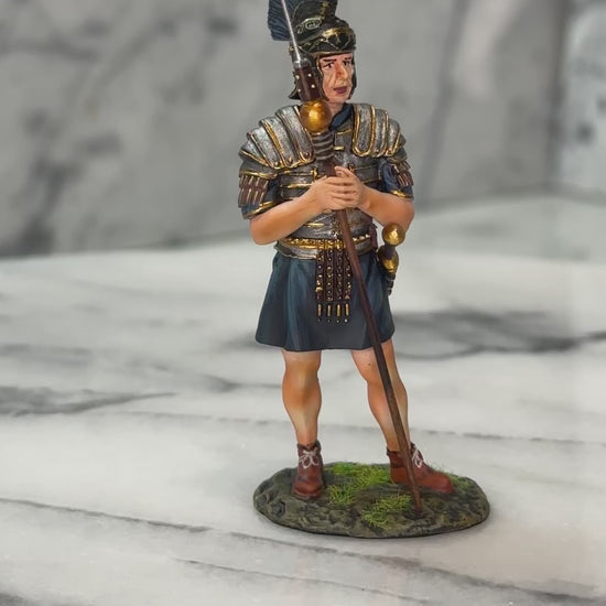 360 view of Collectible toy soldier miniature army men Praetorian Sentry.