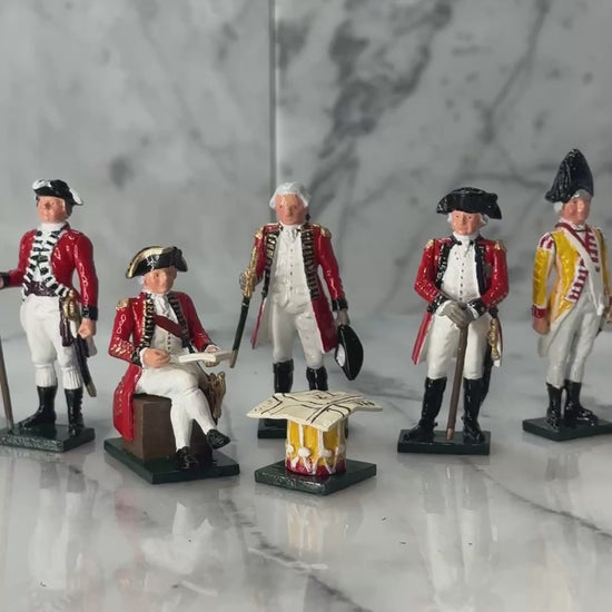 360 view of toy soldier miniature army men British Generals.