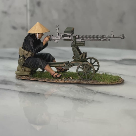 360 view of Viet Cong Heavy Machine Gun Set.