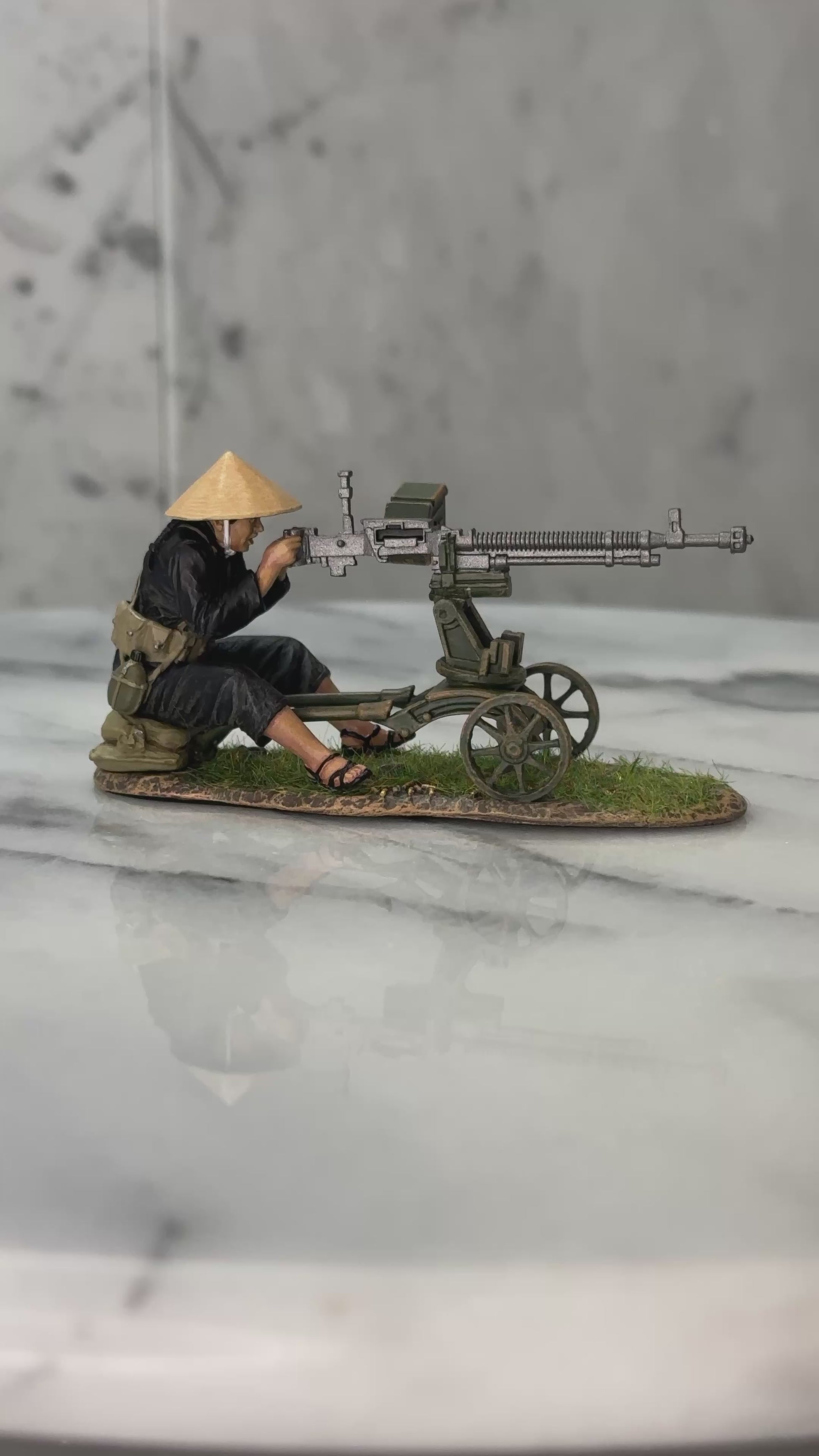 360 view of Viet Cong Heavy Machine Gun Set.