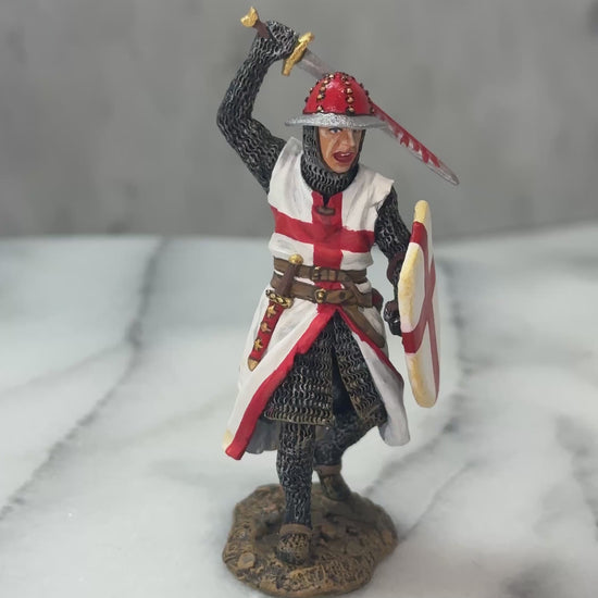 360 view of Crusader toy soldier Crusader Sergeant at Arms.