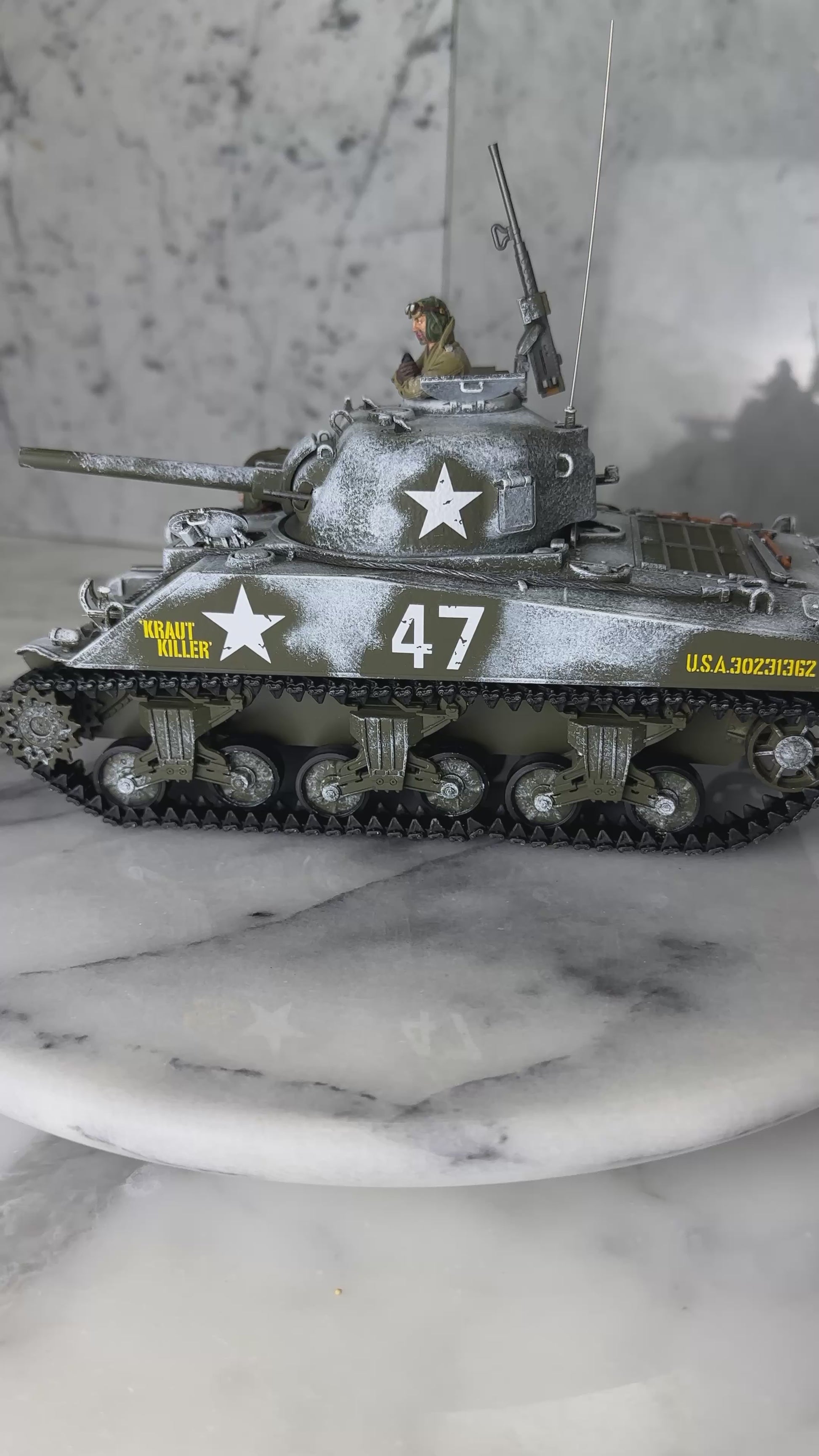 Sherman M4 "Kraut Killer" #47 military miniature.