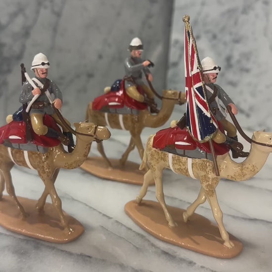 360 view of Collectible toy soldier miniature army men Camel Corps.