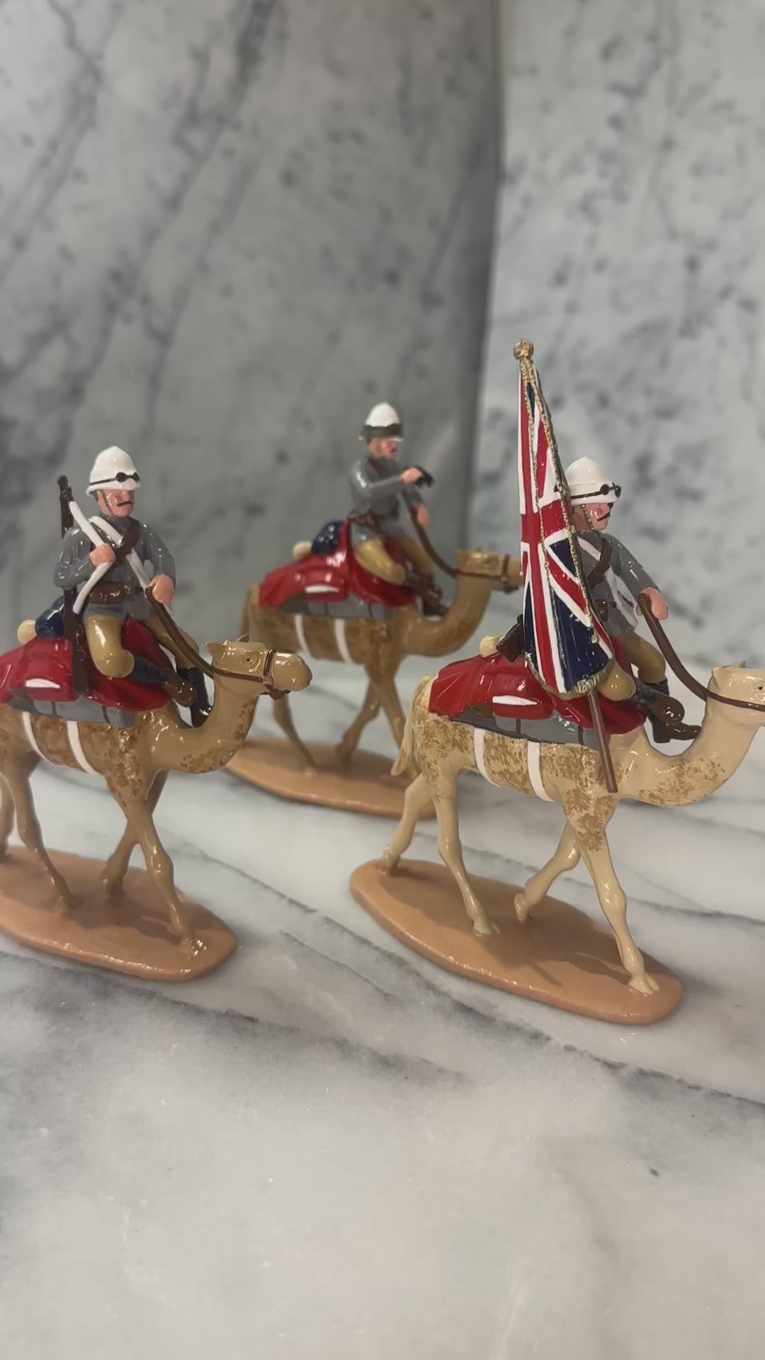 360 view of Collectible toy soldier miniature army men Camel Corps.