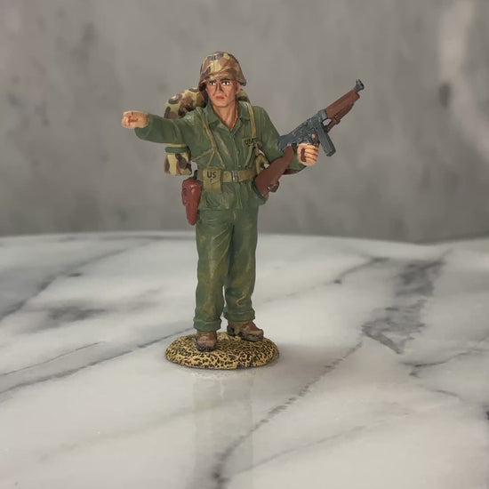 360 view of Pointing Marine 'Gunny'.