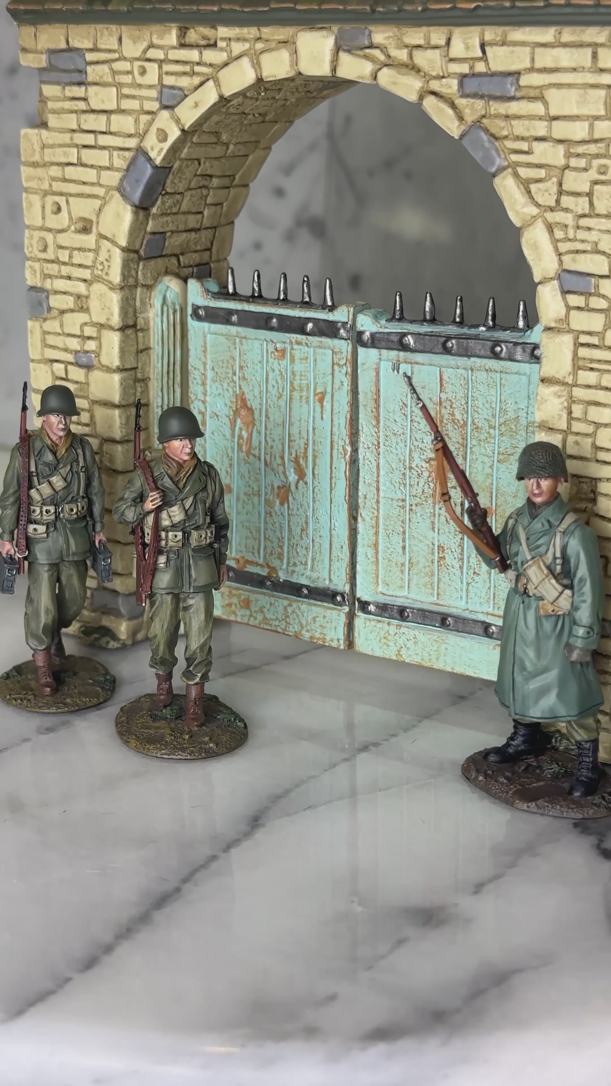 30 view of toy soldier diorama