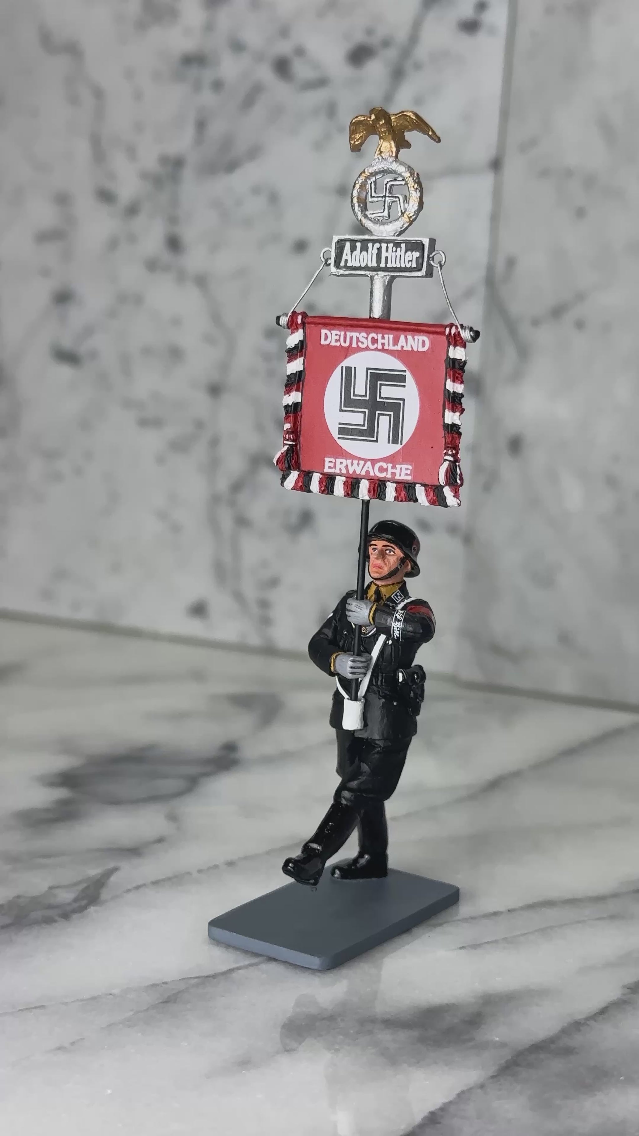 30 view of military miniature SS Bannerman Goose-Stepping