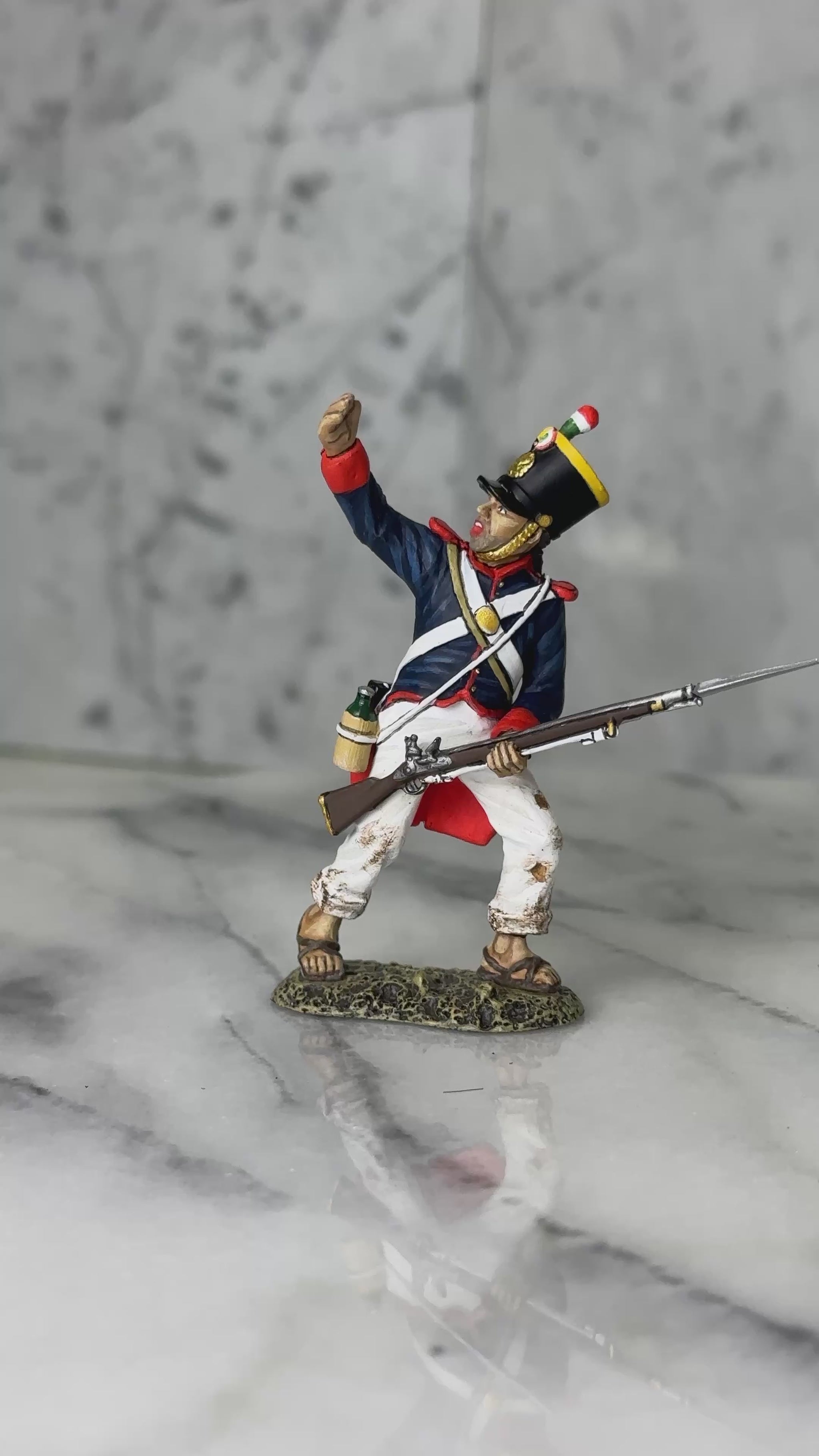 Santa Anna's Shouting Soldier military miniature