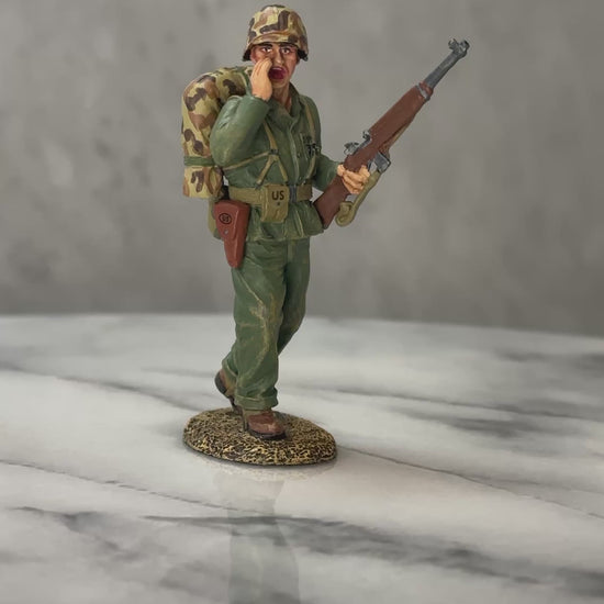 360 view of toy soldier Shouting Marine Officer.