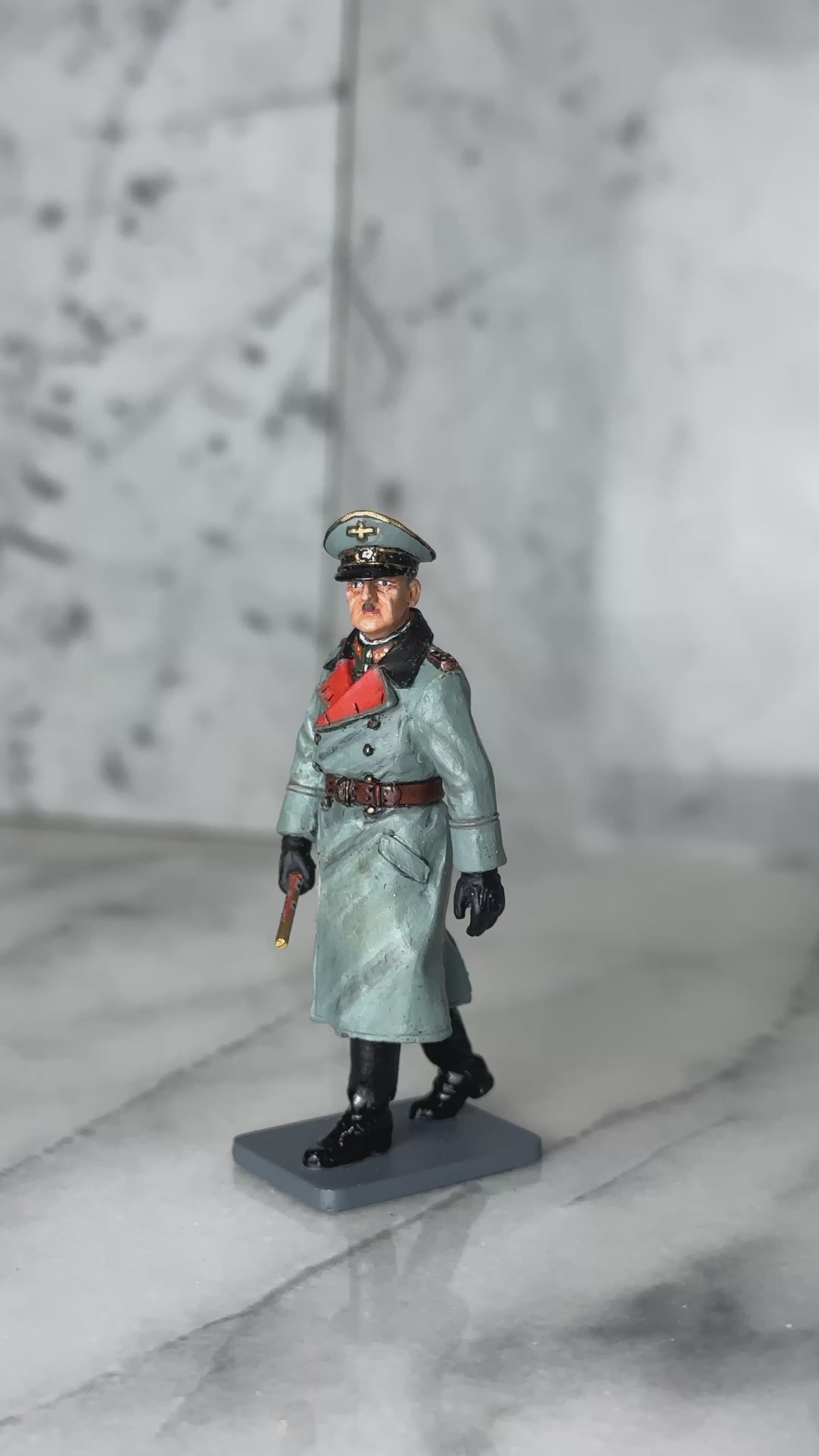 360 view of military miniature General Gerd Von Runstedt