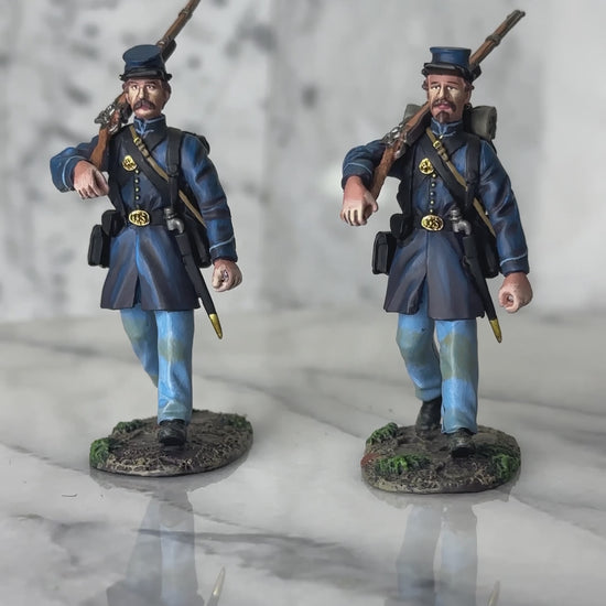 Union Forever: Two Union Infantry Marching military miniatures