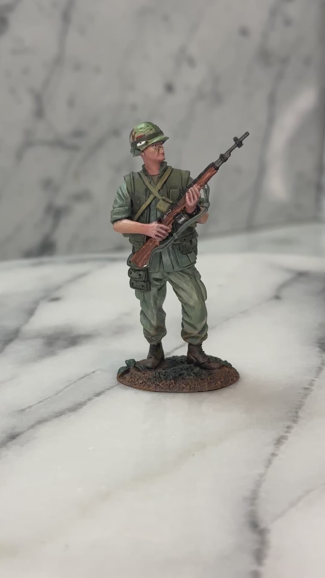 360 view of toy soldier figurine U.S. Marine, Vietnam 1967-68, No.2.