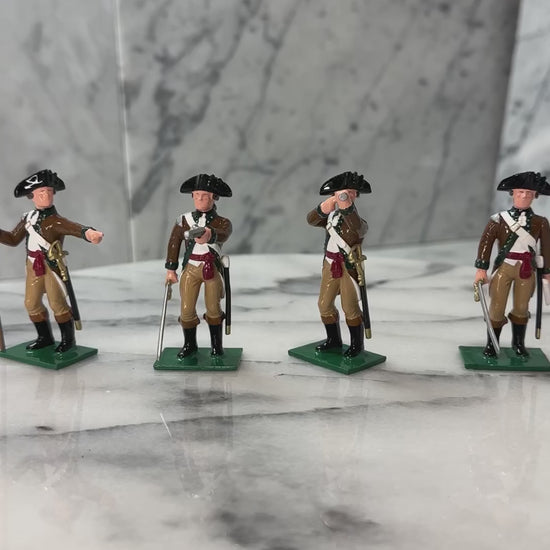 360 view of Collectible toy soldier miniature army men Pennsylvania State Marines figurines.