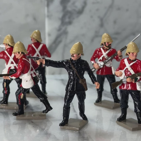 360 degree view of toy soldier set 24th regiment of foot.