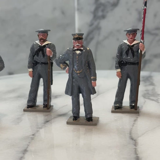 360 degree view of toy soldier set confederate navies.