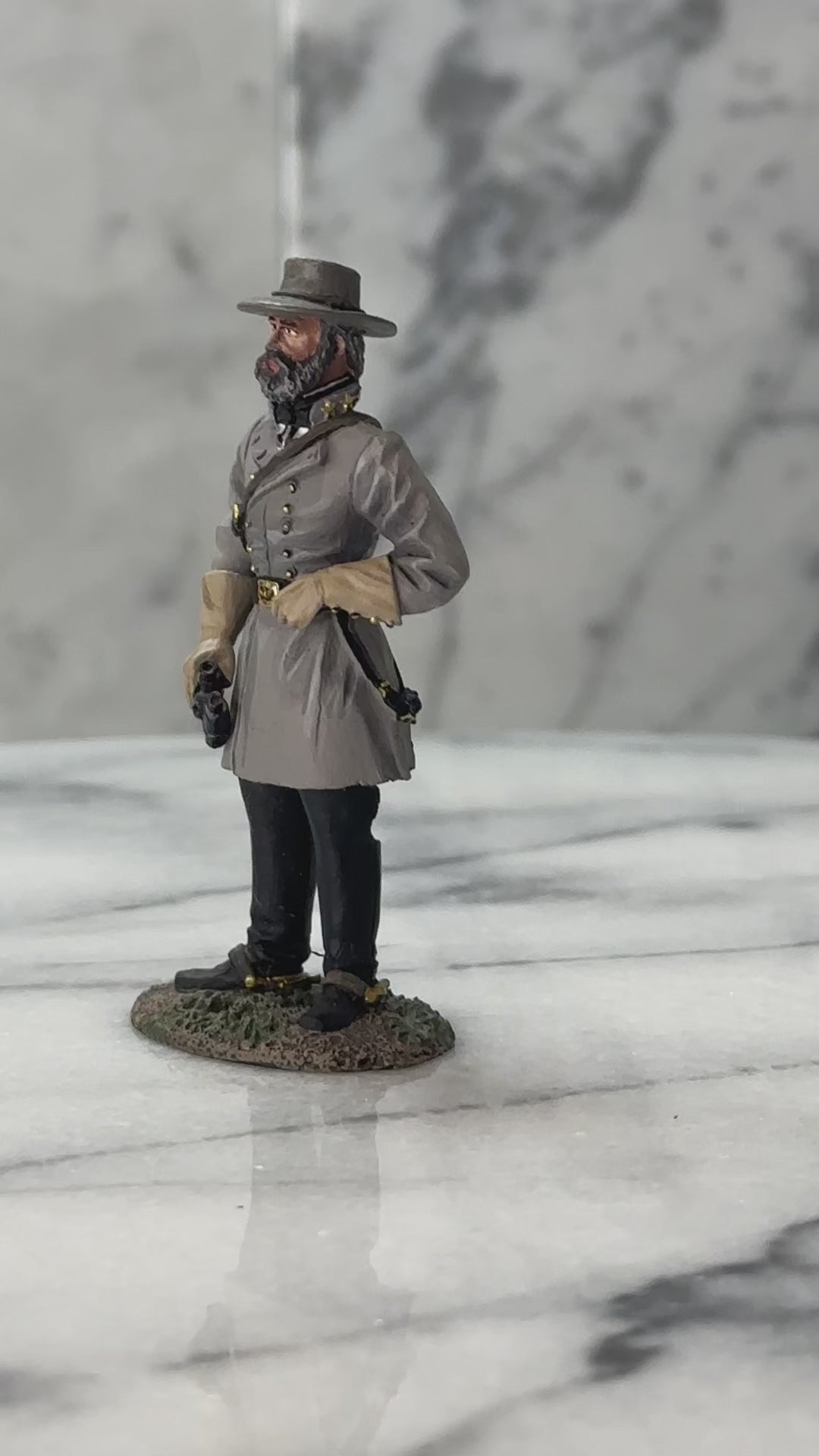 360 view of Toy soldier miniature army men Confederate General Robert E. Lee.
