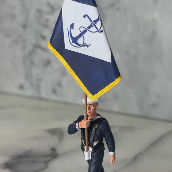 U.S. Navy Infantry Battalion Flagbearer military miniature