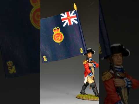 Video of King & Country BR105 4th Regiment of Foot officer carrying regimental colour