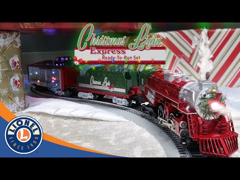 Lionel model train set Christmas Light Express LionChief O Scale.