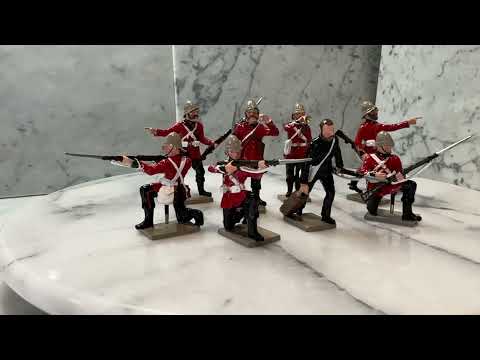 360 degree view of toy soldier set 24th regiment of foot.