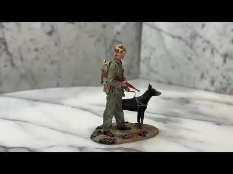 360 view of USMC Dog handler with dog.