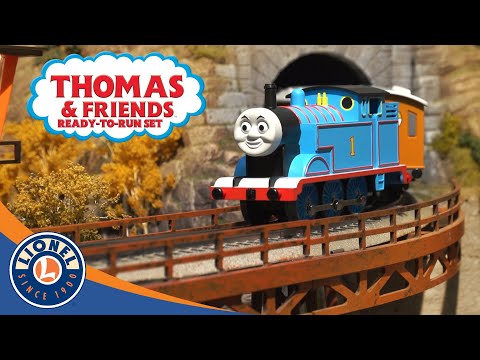 Blue and orange Lionel model train set O scale Thomas & Friends LionChief.