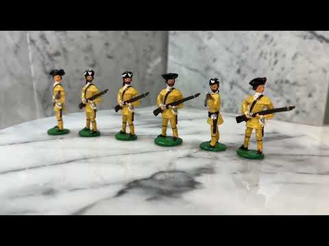 360 view of Collectible toy soldier army men British Trappers