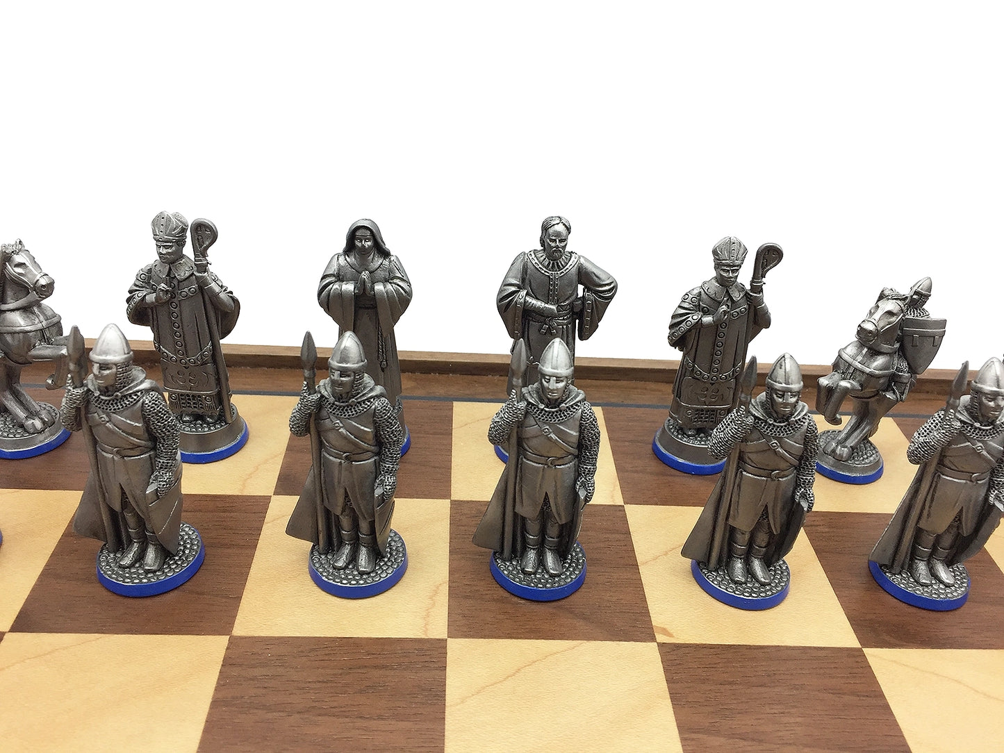 Toy soldier miniature army men Robin Hood Chess Set. Antique finish. Monks.