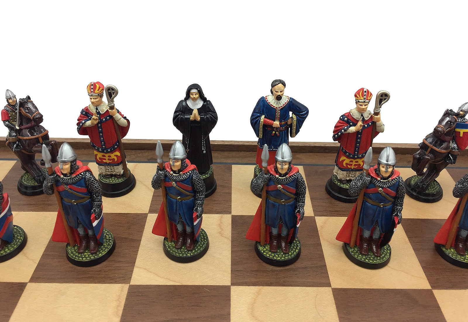 Toy soldier miniature army men Robin Hood Chess Set. Nuns.
