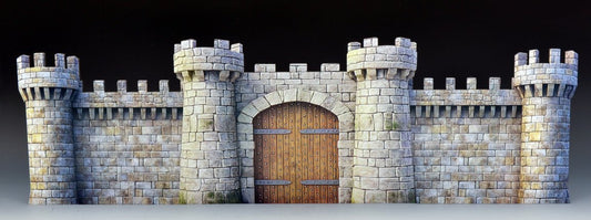 King & Country SP130 medieval castle facade backdrop diorama accessory for 1/30 scale knights and medieval toy soldiers