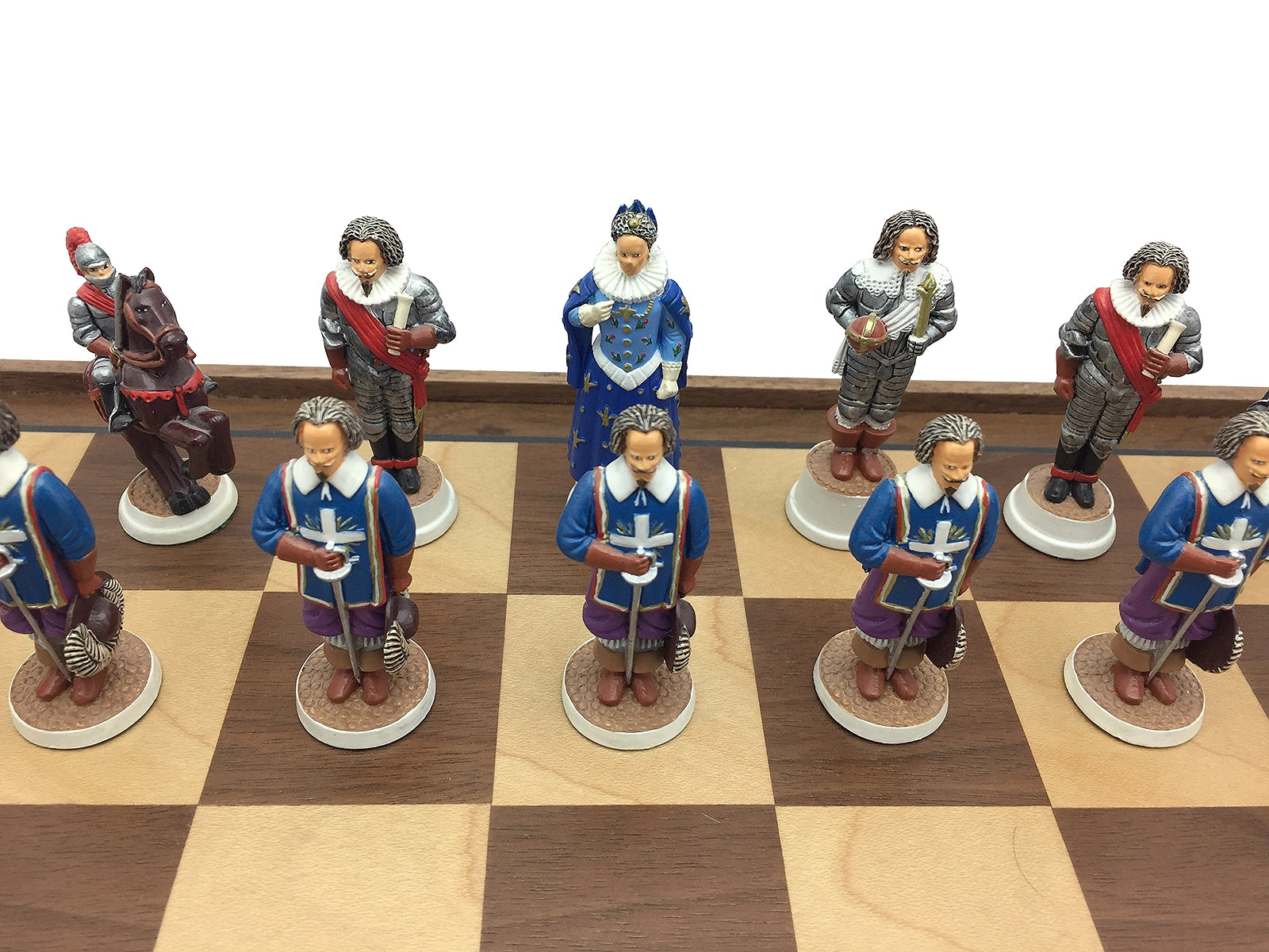 Toy soldier miniature army men The Three Musketeers Chess Set. English army.