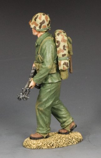U.S. Marine with BAR toy soldier miniature.