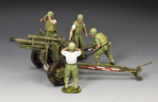 USMC 105mm howitzer toy soldiers King & Country VN075 artillery crew 1/30 scale WWII Marines
