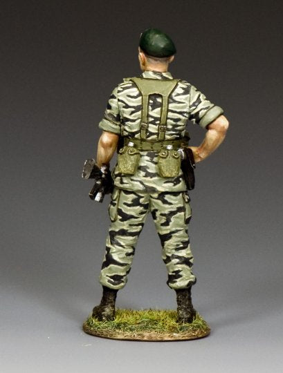 Rear view of Green Beret Colonel in Tiger Stripes.