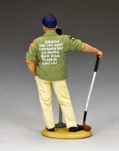 1/30 scale civilian figure in Army field shirt and ballcap at a mic stand—Vietnam War entertainer known as "US Army Bob." Matte finish.