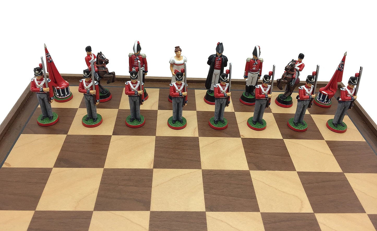 Toy soldier chess set Battle of Waterloo. Hand painted. Wellington.