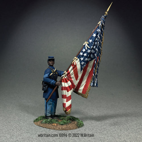 Collectible toy soldier army men miniature figurine Sgt. William Carney Flag Bearer 54th Massachusetts.