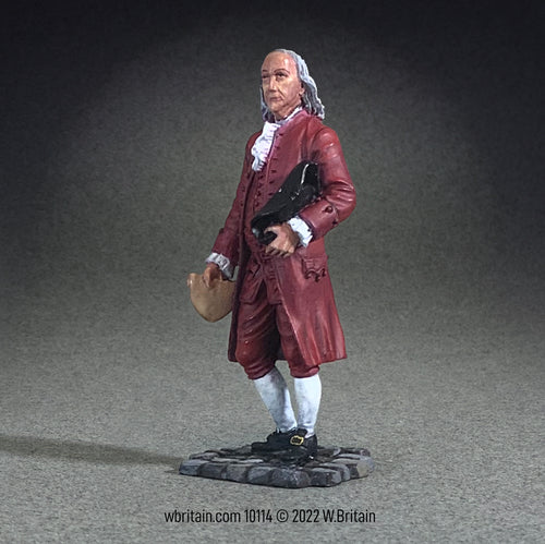 Collectible toy soldier miniature Benjamin Franklin American Statesman.