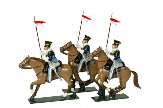 Collectible toy soldier miniatures on horse back.