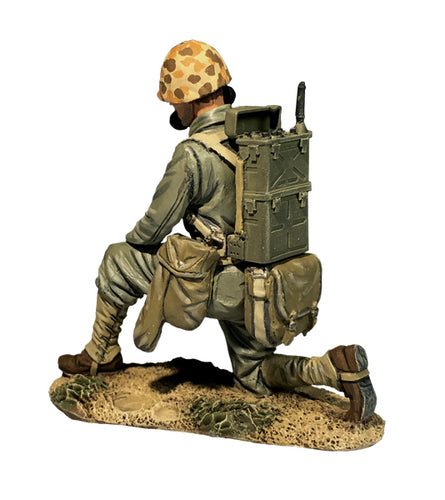 Toy soldier army men U.S. Marine with SCR300 Radio 1944-45.