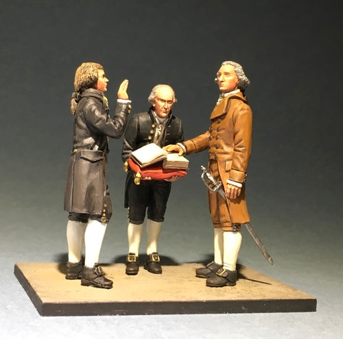 Collectible toy soldier miniature Washington's Inauguration.