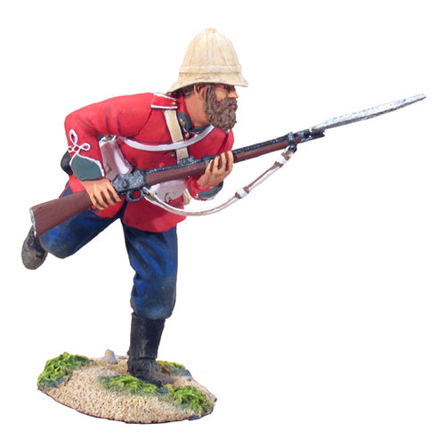 Collectible toy soldier miniature British 24th Foot Charging No.1.