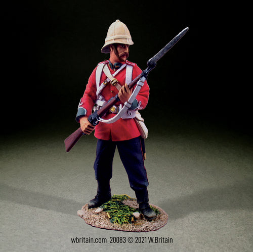 Collectible toy soldier miniature British 24th Foot At-the-Ready No.1.