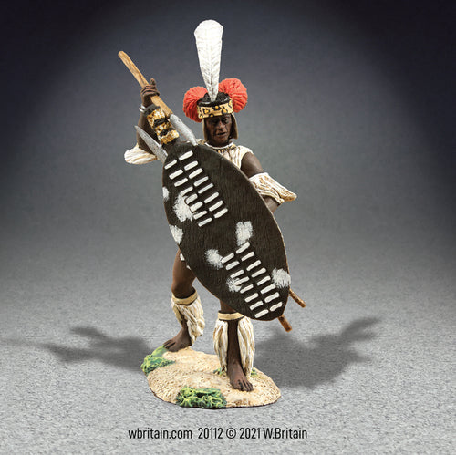 Collectible toy soldier miniature army men Zulu uMbonambi Defending No.1