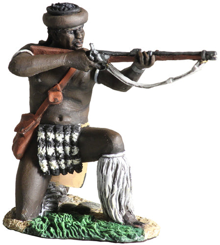 Collectible toy soldier Zulu uDloko Regiment Kneeling Firing.