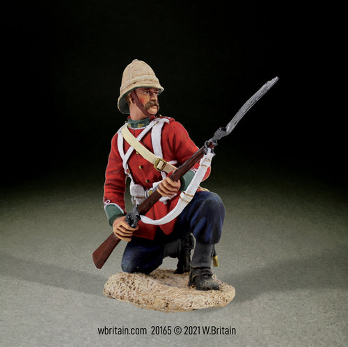 Collectible toy soldier miniature British 24th Kneeling Defending.