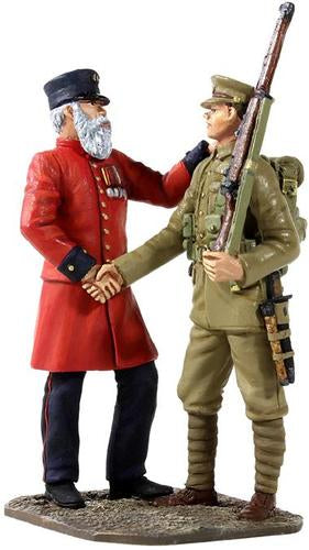 Collectible toy soldier miniature set The Veteran's Farewell.