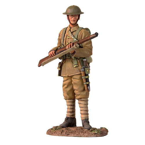 Collectible toy soldier miniature British Infantry Standing On Watch.
