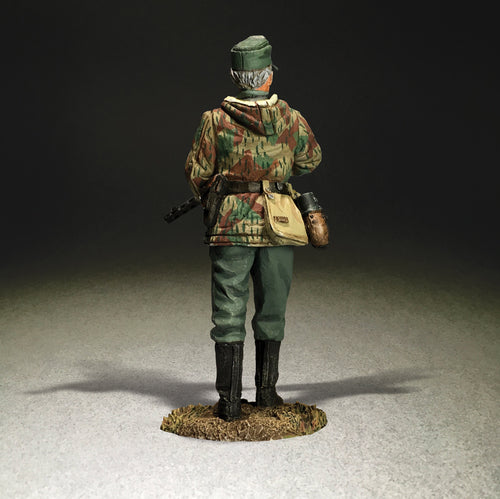 Rear view of Collectible toy soldier army men German Infantry NCO with PPSH 41.